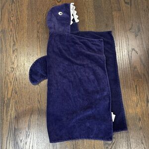 🦈 Pottery Barn Kids Navy Shark Hooded Towel – Bath & Beach